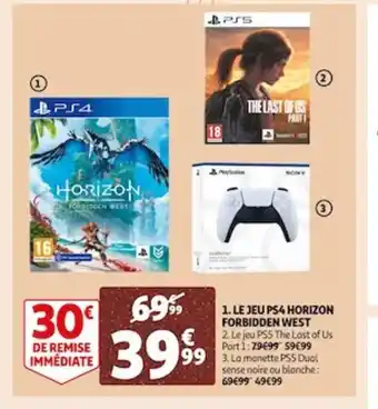Auchan Le Jeu PS4 horizon Forbidden west offre