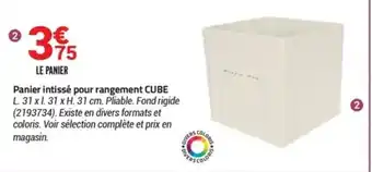 Bricorama Panier intissé pour rangemen cube offre