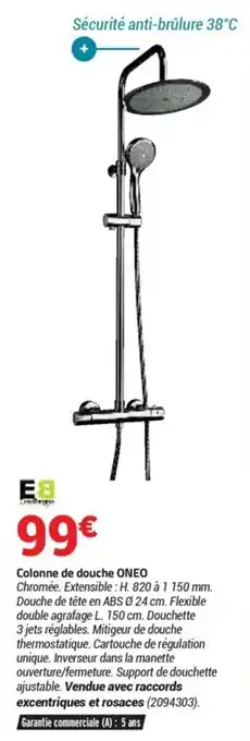 Bricorama Colonne de douche oneo offre