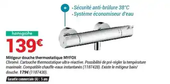Bricorama Mitigeur douche thermostatique Myfox offre