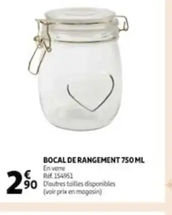 Auchan Bocal de Rangement 750ml offre