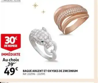Auchan Bague Argent Et Oxydes de Zirconium offre