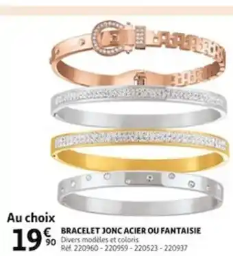 Auchan Bracelet Jonc Acier Ou Fantaisie offre