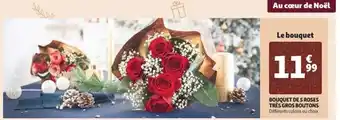 Auchan Bouquet de 5 Roses Tres Gros Boutons offre
