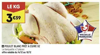 Leader Price Poulet blanc prêt à cuire x2 offre
