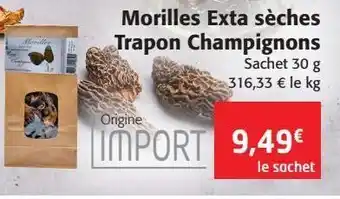 Colruyt Morilles exta sèches trapon champignons offre