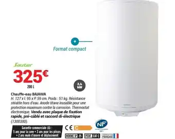 Bricorama Chauffe-eau bajawa offre