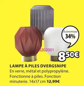 JYSK Lampe à piles dvergsnipe offre