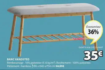 JYSK Banc vandsted offre