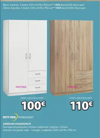 JYSK Armoire hagendrup offre
