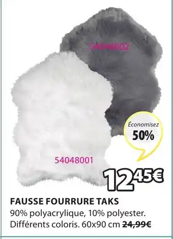 JYSK Fausse fourrure taks offre