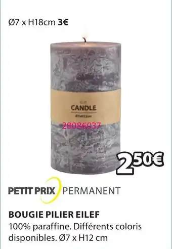 JYSK Bougie pilier eilef offre