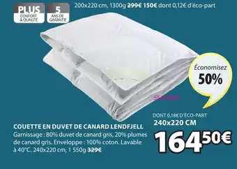 JYSK Couette en duvet de canardlendfjell offre