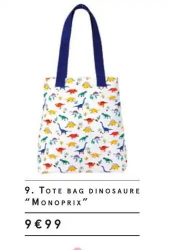 Tote bag dinosaure "monoprix"