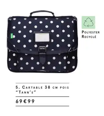 Monoprix Cartable 38 cm pois "tann's" offre