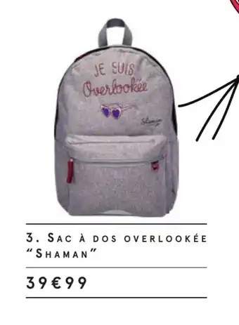 Monoprix Sac à dos overlookée "shaman" offre