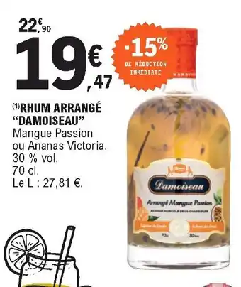 E.Leclerc Rhum arrangé "damoiseau" offre