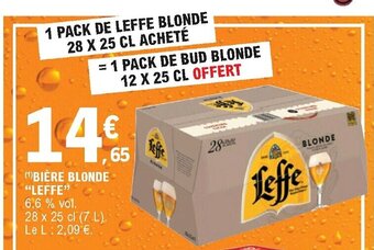 E.Leclerc Bière blonde "leffe" offre