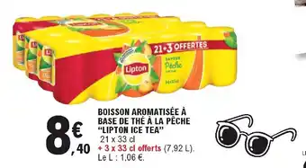 E.Leclerc Boisson aromatisée à base de thé à la pêche "lipton ice tea" offre