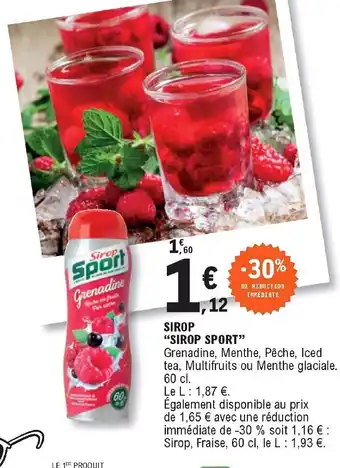 E.Leclerc Sirop "sirop sport" offre