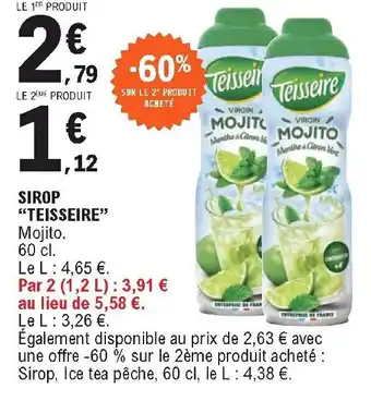 E.Leclerc Sirop "teisseire" offre