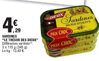 E.Leclerc Sardines "le trésor des dieux" offre