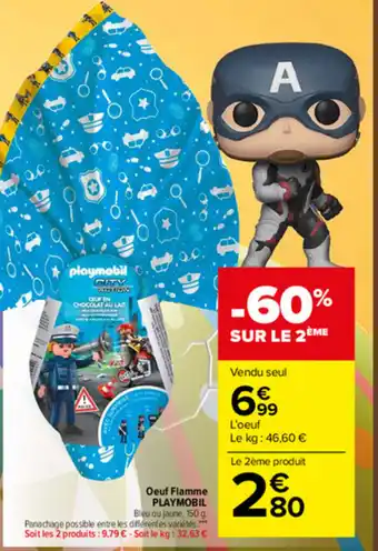 Carrefour Market Oeuf flamme playmobil offre
