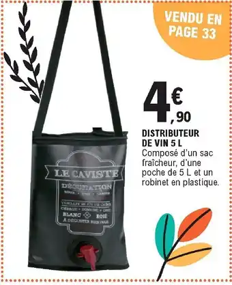 E.Leclerc Distributeur de vin 5 L offre