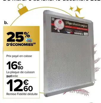 Carrefour Plaque De Cuisson Perforee offre