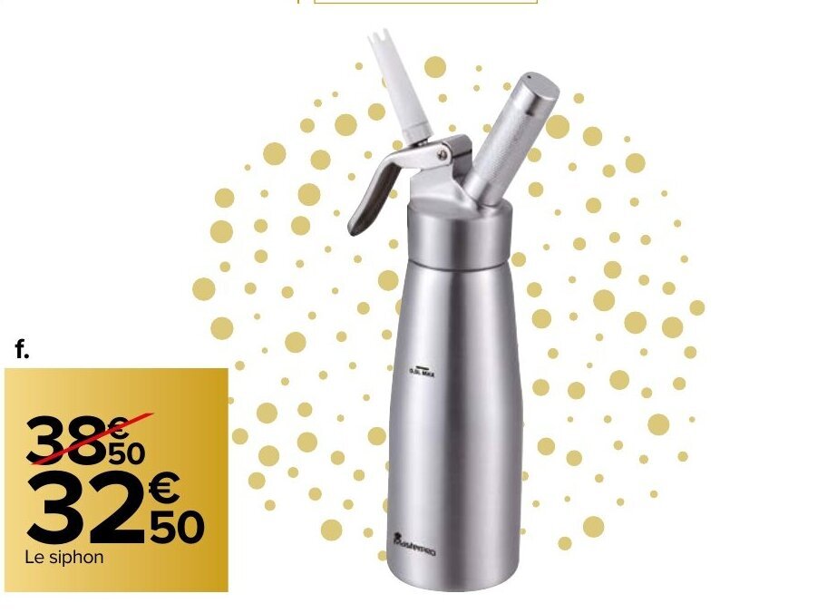 Promo Siphon A Creme chez Carrefour
