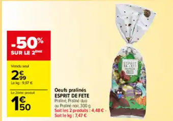 Carrefour Market Oeufs pralinés offre