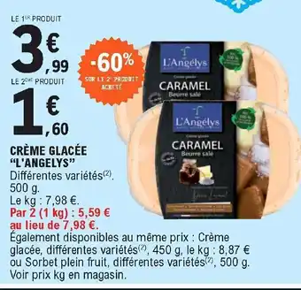 E.Leclerc Crème glacée "l'angelys" offre