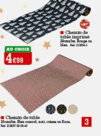 Kandy Chemin de table imprimé, chemin de table offre