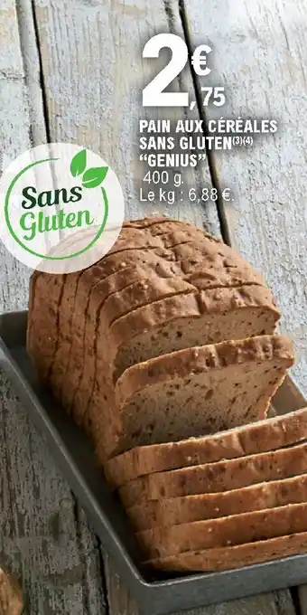 E.Leclerc Pain aux cereales sans gluten "genius" offre