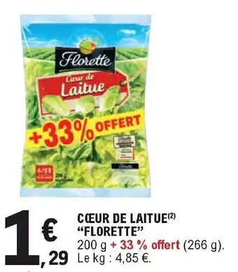 E.Leclerc Cœur de laitue "florette" offre