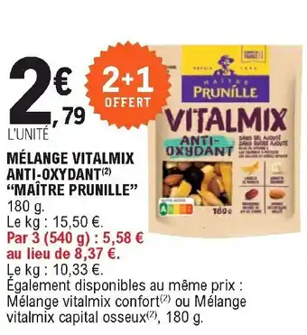 E.Leclerc Mélange vitamix anti-oxy dant "maître prunille" offre
