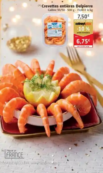 Colruyt Crevettes entières delpierre offre