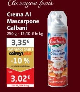 Créma al mascarpone galbani