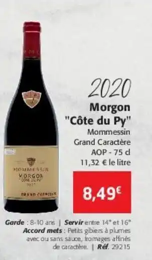 Colruyt Morgon "cote du py" 2020 offre