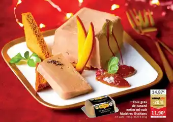 Colruyt Foie gras de canard entier mi-cuit maistres occitans offre