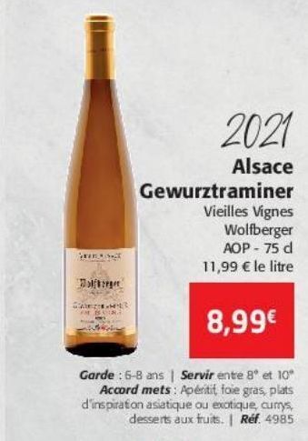 Colruyt Alsace gewurztraminer 2021 offre