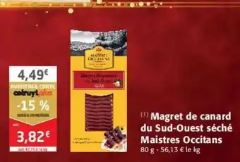 Colruyt Magret de canard du sud-ouest séché maistres occitans offre
