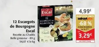 Colruyt 12 escargots de bourgogne escal offre