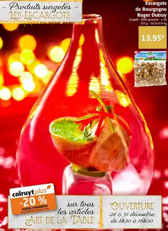 Colruyt Escargots de bourgogne roger dutruy offre