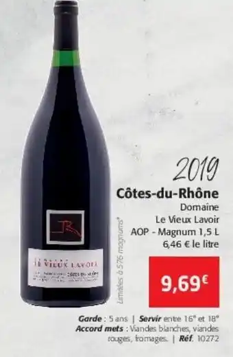 Colruyt Cotes du rhone 2019 offre