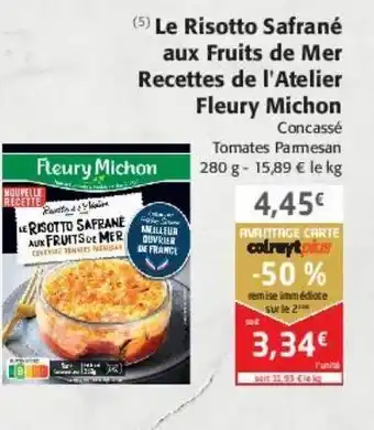 Colruyt Le risotto safrané aux fruits de mer recettes de l'atelier fleury michon offre