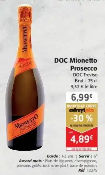 Colruyt Doc mionetto prosecco offre