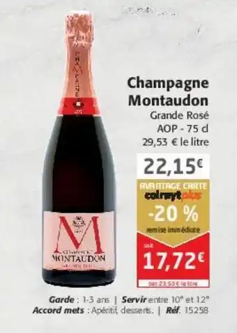 Colruyt Champagne montaudon offre