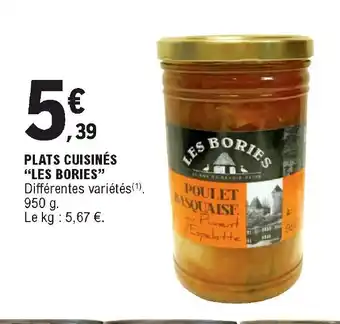 E.Leclerc Plats cuisinés "les bories" offre
