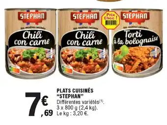 E.Leclerc Plats cuisinés "stephan" offre